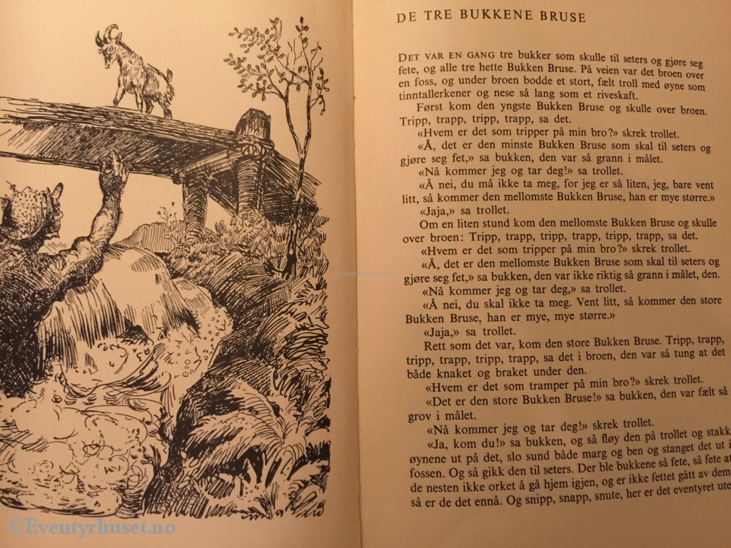 Asbjørnsen Og Moe. 1977. Eventyr For Barn. Eventyrbok