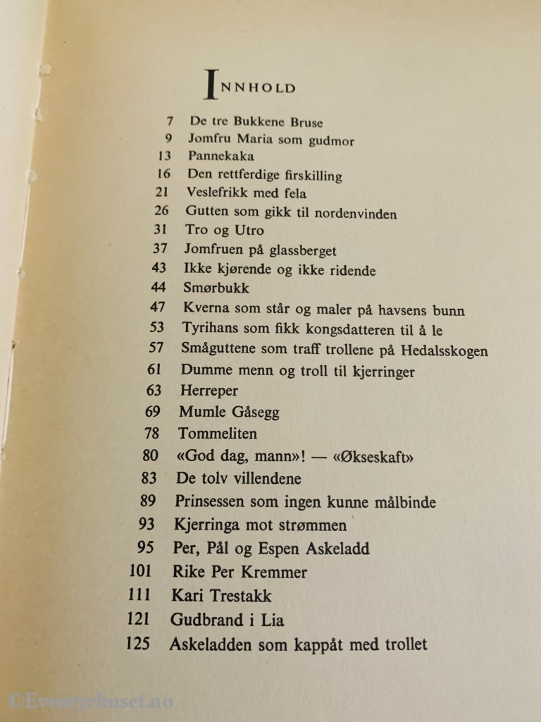 Asbjørnsen Og Moe. 1980. Eventyr For Barn. (Aladdin Serien). Eventyrbok