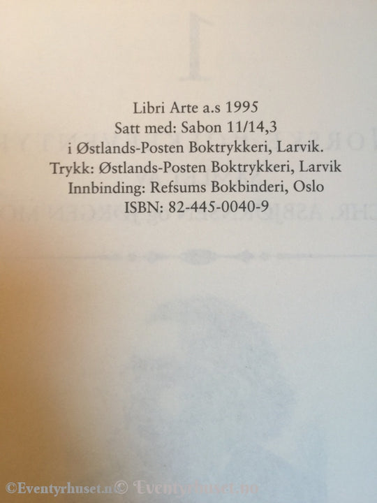 Asbjørnsen Og Moe. 1995. Norske Folkeeventyr. Eventyrbok