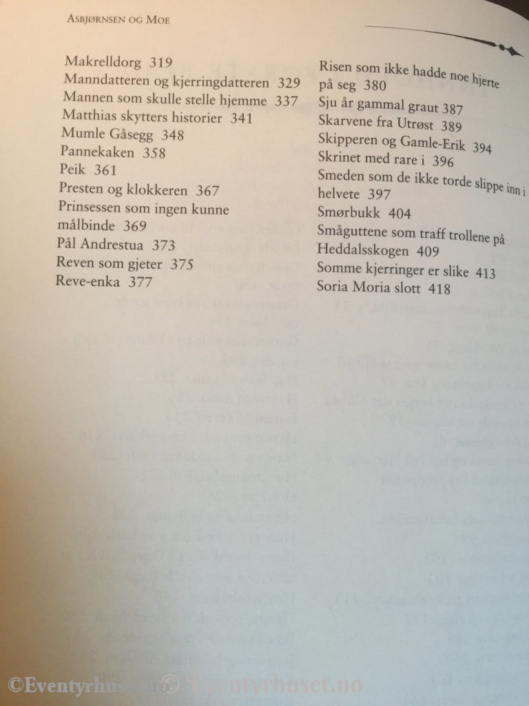 Asbjørnsen Og Moe. 1995. Norske Folkeeventyr. Eventyrbok