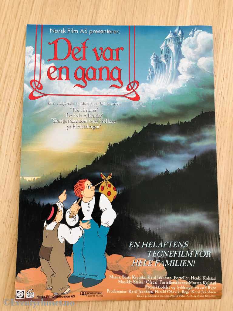 Asbjørnsen Og Moe. Det Var En Gang. Vaskeseddel. Vaskeseddel/brosjyre