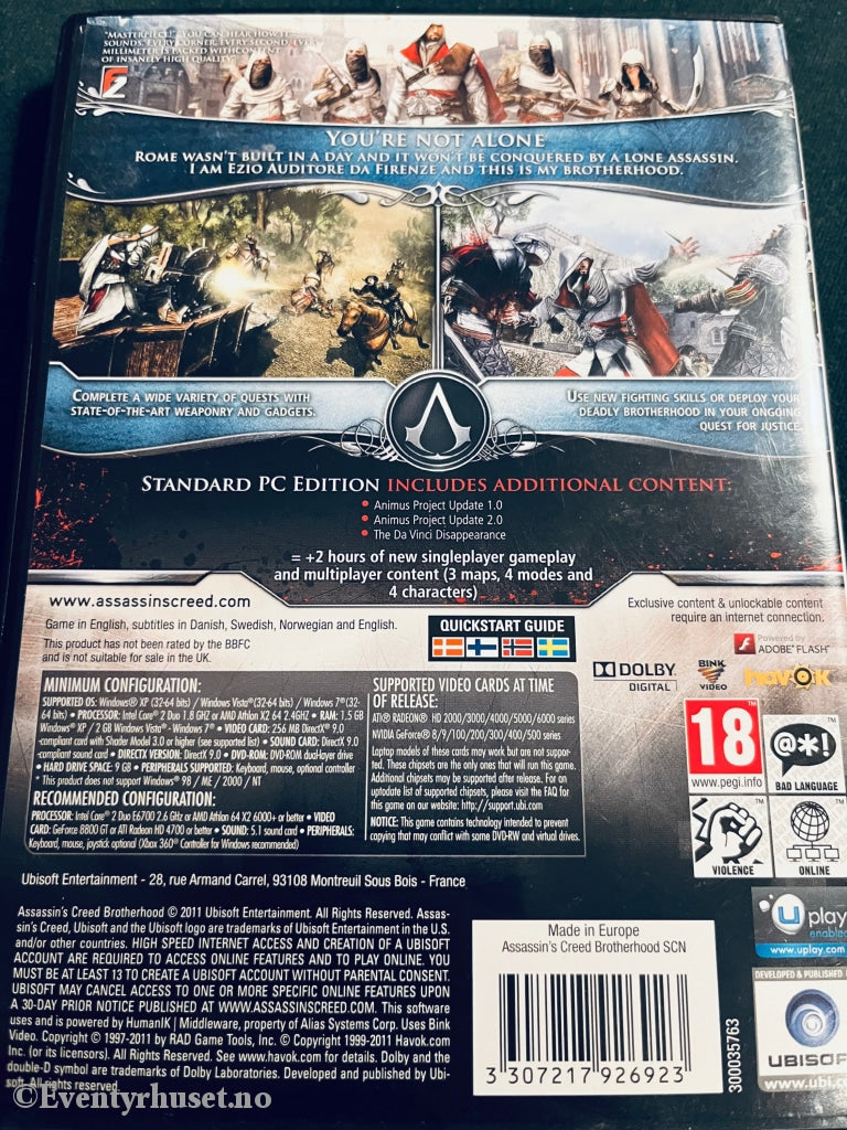 Assassins Creed - Brotherhood. Pc-Spill. Pc Spill