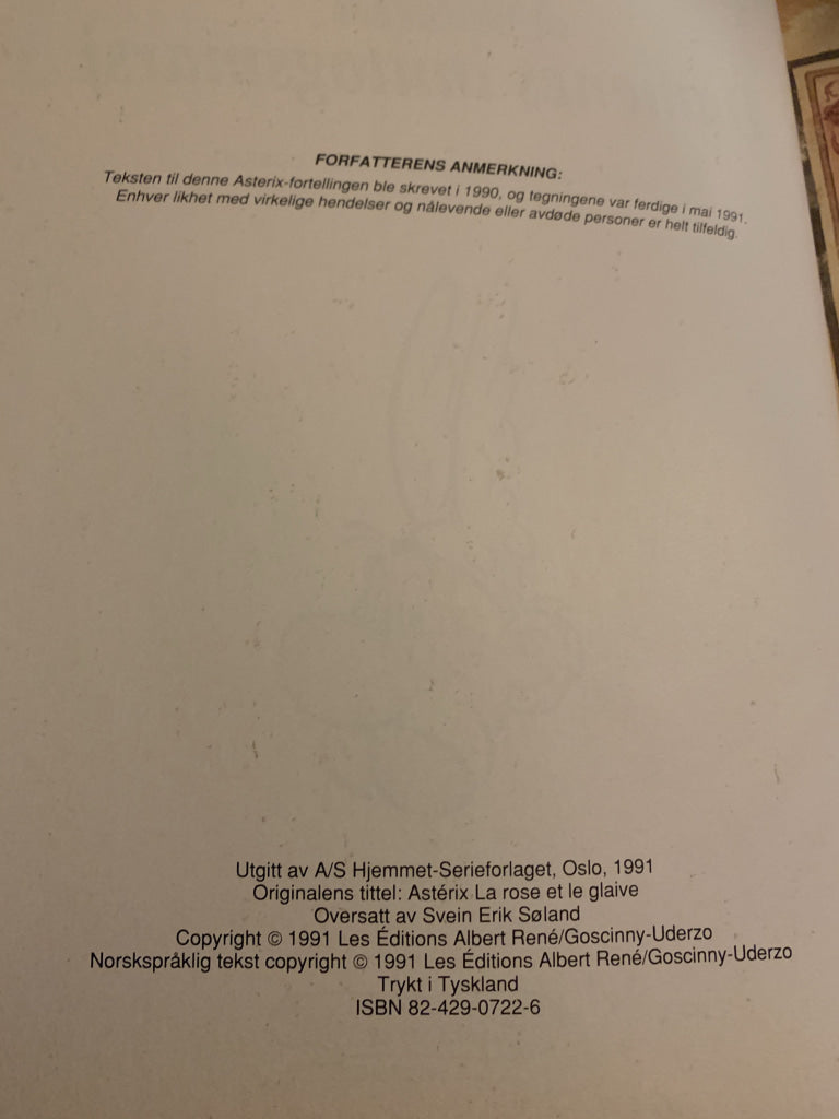 Asterix - Damenes Inntogsmarsj. 1991. Tegneseriealbum