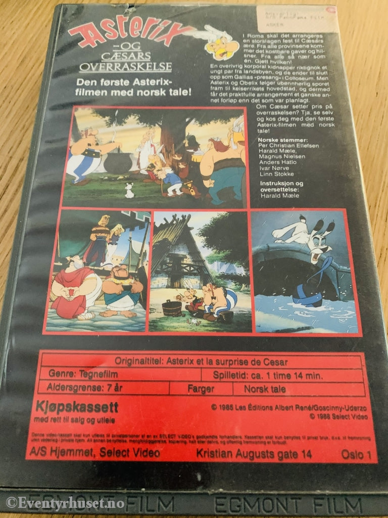 Asterix Og Cæsars Overraskelse. 1985. Vhs Big Box.