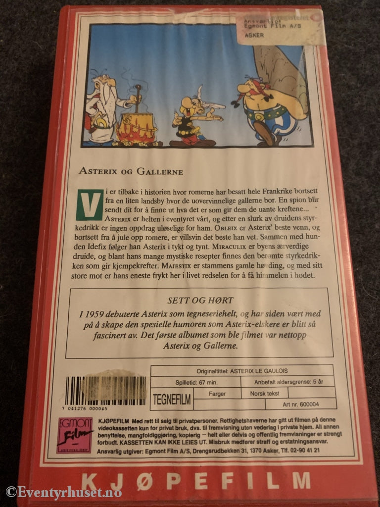 Asterix Og Gallerne. Vhs. Vhs