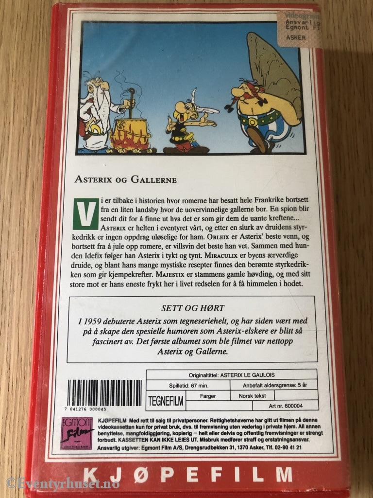 Asterix Og Gallerne. Vhs. Vhs