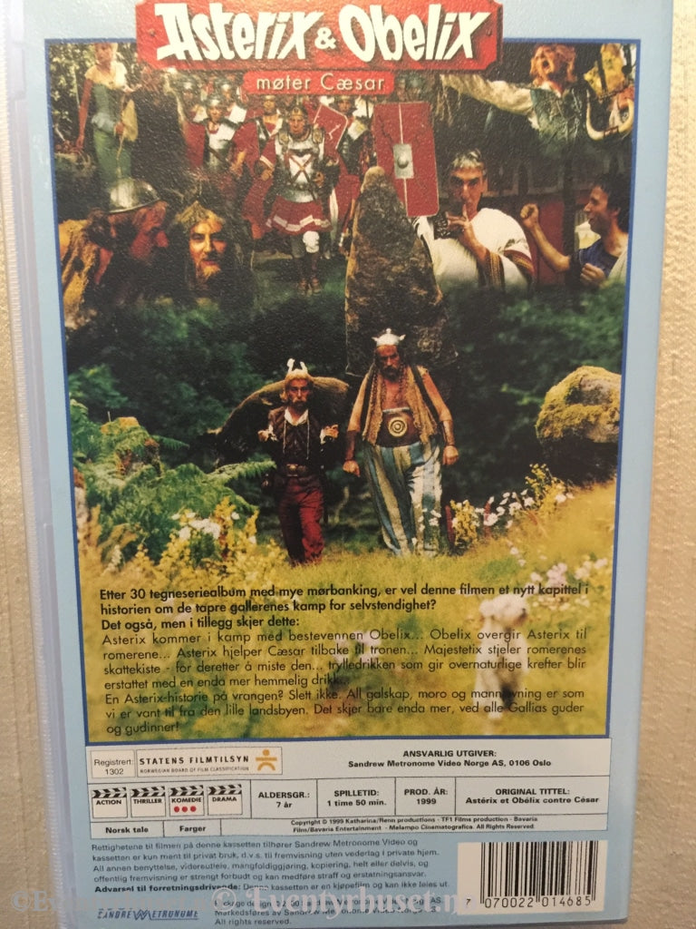 Asterix Og Obelix Møter Cæsar. 1999. Vhs. Vhs