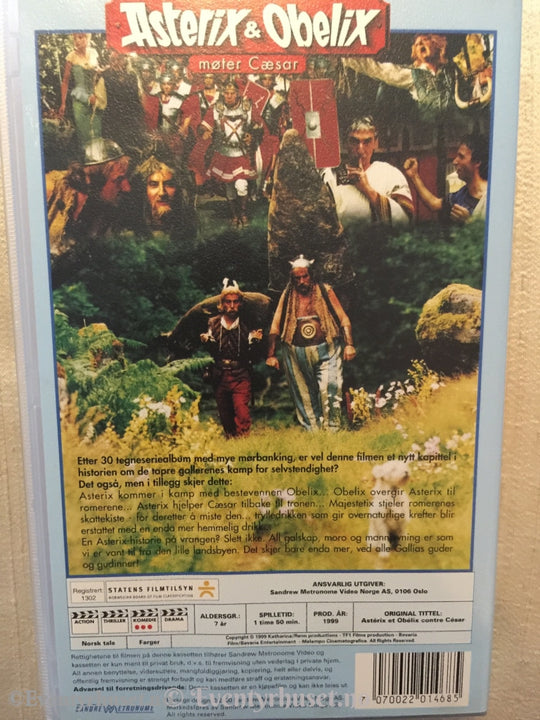 Asterix Og Obelix Møter Cæsar. 1999. Vhs. Vhs