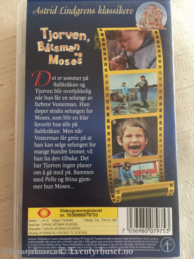 Astrid Lindgren. 1964. Tjorven Båtsman Og Moses. Vhs. Vhs