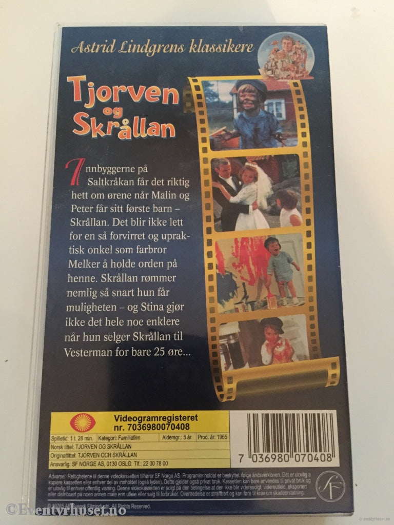 Astrid Lindgren. 1965. Tjorven Og Skrållan. Lindgrens Klassikere. Vhs. Vhs