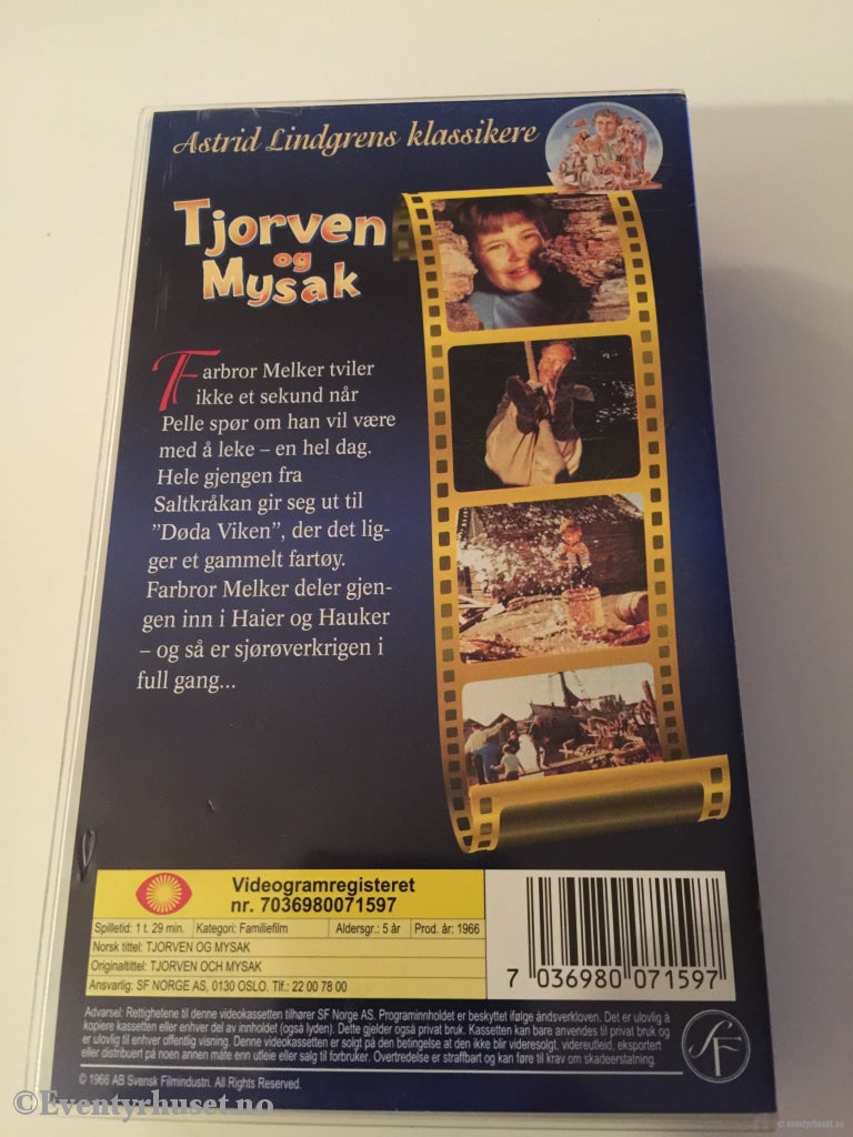 Astrid Lindgren. 1966. Tjorven Og Mysak. Lindgrens Klassikere. Vhs. Vhs