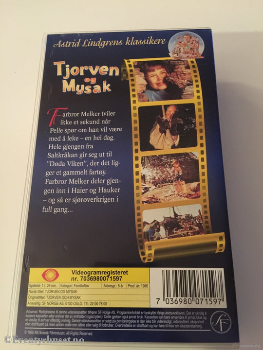Astrid Lindgren. 1966. Tjorven Og Mysak. Lindgrens Klassikere. Vhs. Vhs