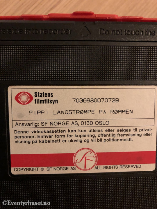 Astrid Lindgren. 1970. Pippi Langstrømpe På Rømmen. Vhs. Vhs