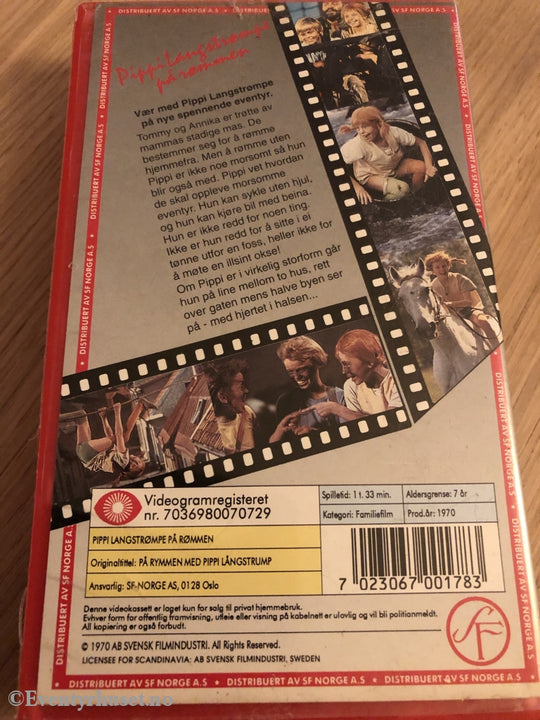 Astrid Lindgren. 1970. Pippi Langstrømpe På Rømmen. Vhs. Vhs