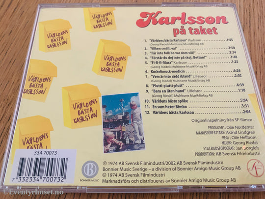 Astrid Lindgren. 1974. Karlsson på taket. Lydbok på CD.