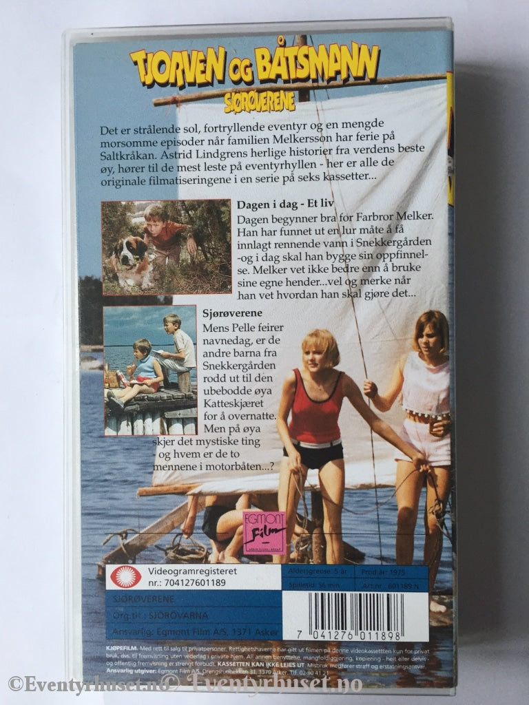 Astrid Lindgren. 1975. Tjorven Og Båtsmann. Vi På Saltkråkan. Sjørøverene. Vhs. Vhs