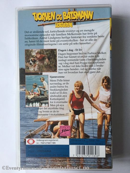 Astrid Lindgren. 1975. Tjorven Og Båtsmann. Vi På Saltkråkan. Sjørøverene. Vhs. Vhs
