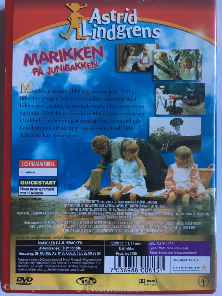Marikken På Junibakken. Dvd. Dvd