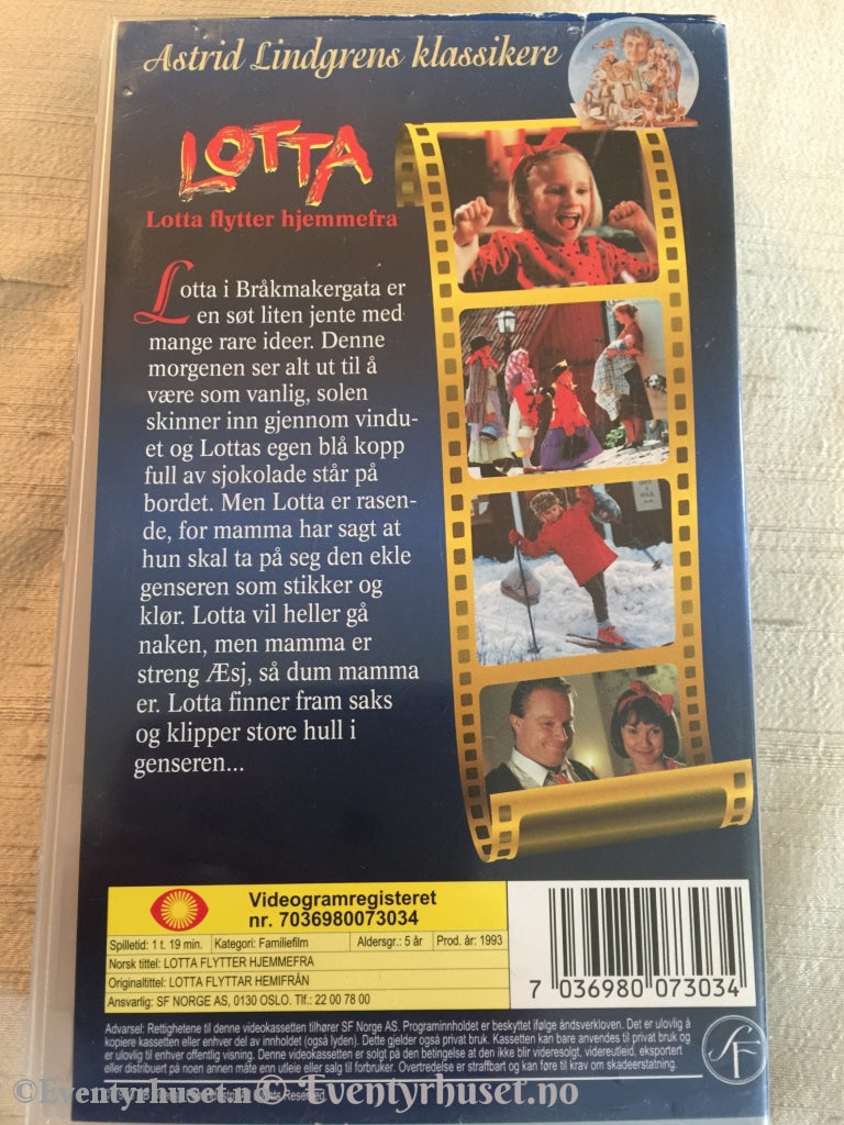 Astrid Lindgren. 1993. Lotta 2. Vhs. Vhs