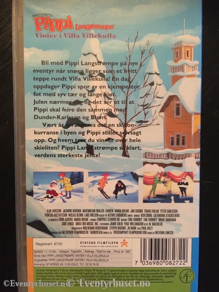 Astrid Lindgren. 1997. Pippi Langstrømpe - Vinter I Villa Villekulla. Vhs. Vhs