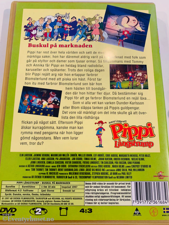 Astrid Lindgren. 1997. Pippi Långstrump - Buskul På Marknaden. Dvd. Svensk Utgave. Dvd