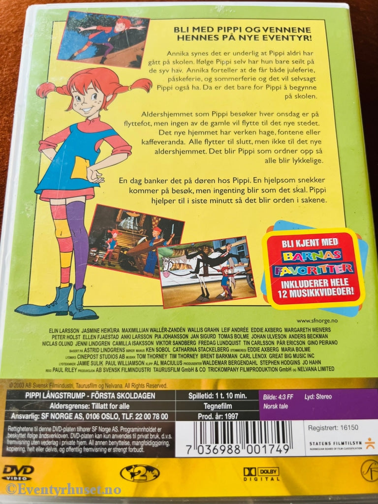 Astrid Lindgren. 1997. Pippi På Skolebenken. Dvd. Dvd