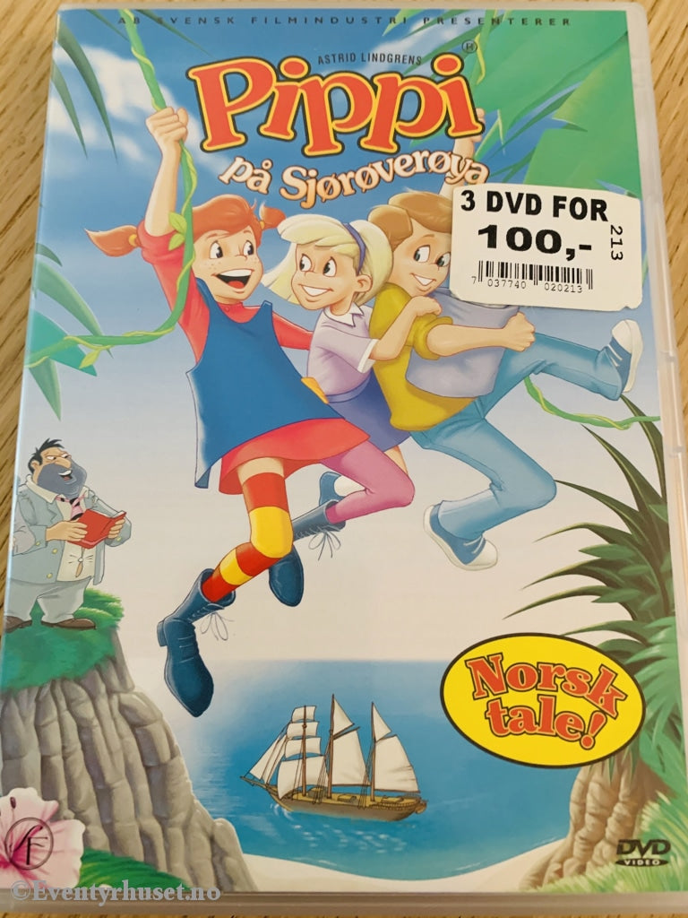 Astrid Lindgren. 1999. Pippi På Sjørøverøya. Dvd. Dvd