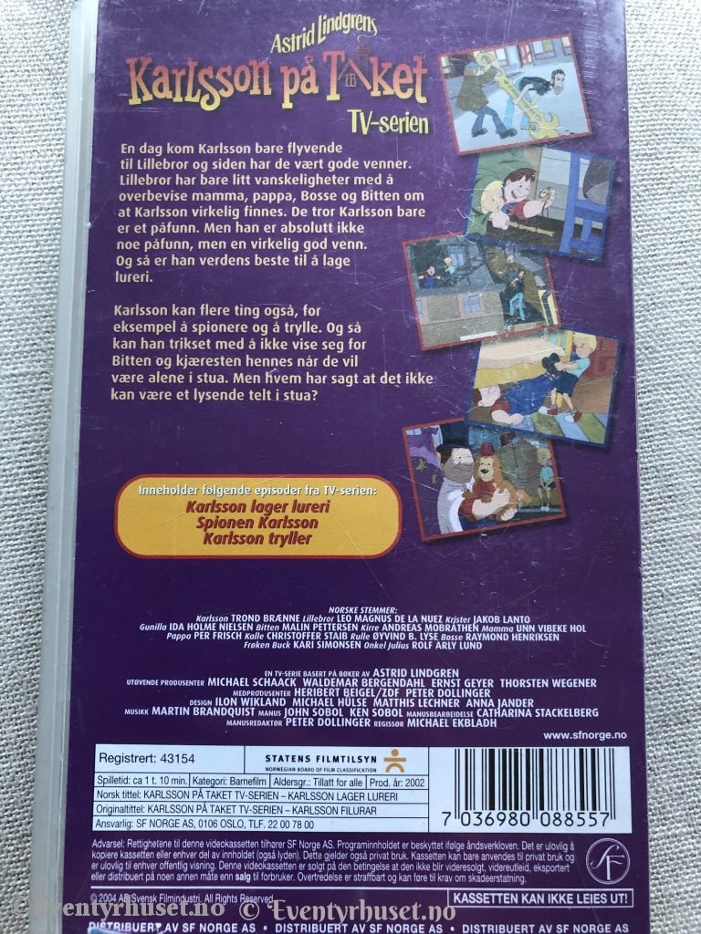 Astrid Lindgren. 2002. Karlsson Lager Lureri. Vhs. Vhs