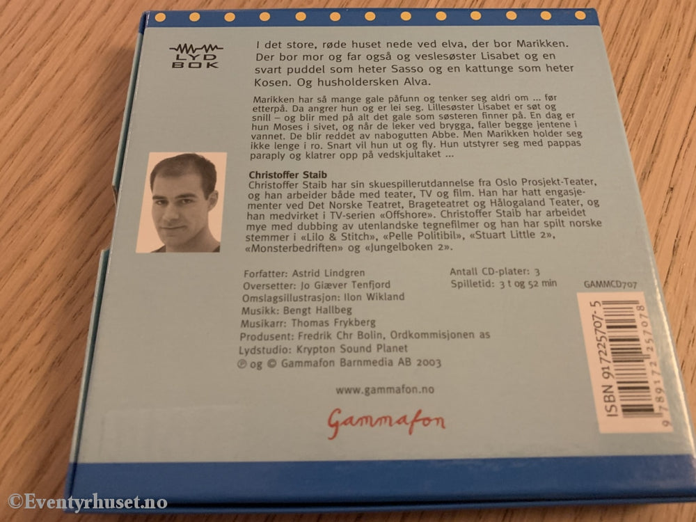 Astrid Lindgren. 2003. Marikken. Lydbok På 3 Cd.