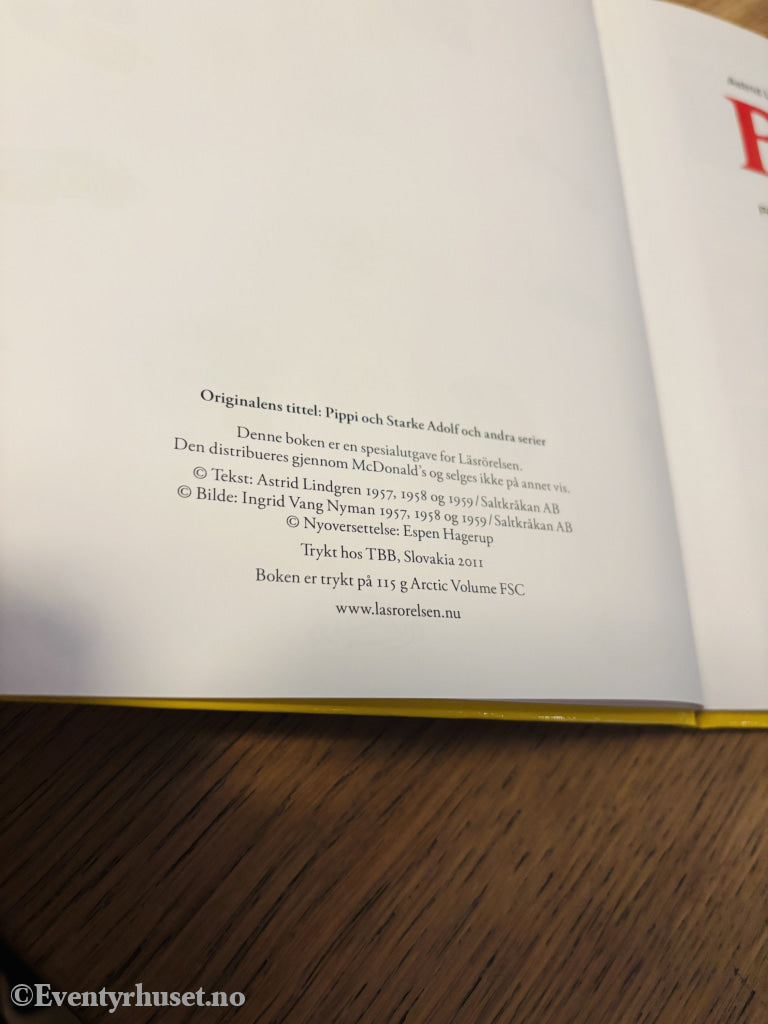 Astrid Lindgren og Ingrid Vang Nyman - Pippi: Pippi og Sterke Adolf og andre serier. Barnebok.