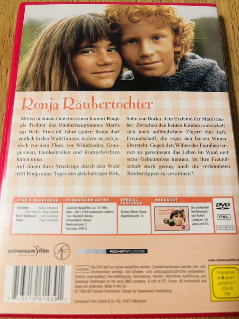 Astrid Lindgren. Ronja Räubertochter. DVD.