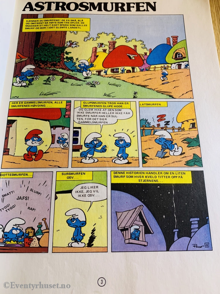 Astrosmurfen Og Drømmesmurfen. 1979. Tegneseriealbum