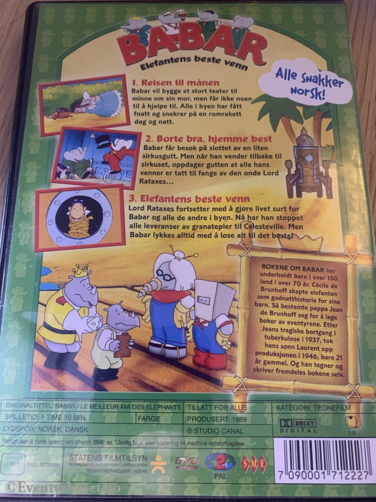 Babar - Elefantenes Beste Venn. 1989. Dvd. Dvd
