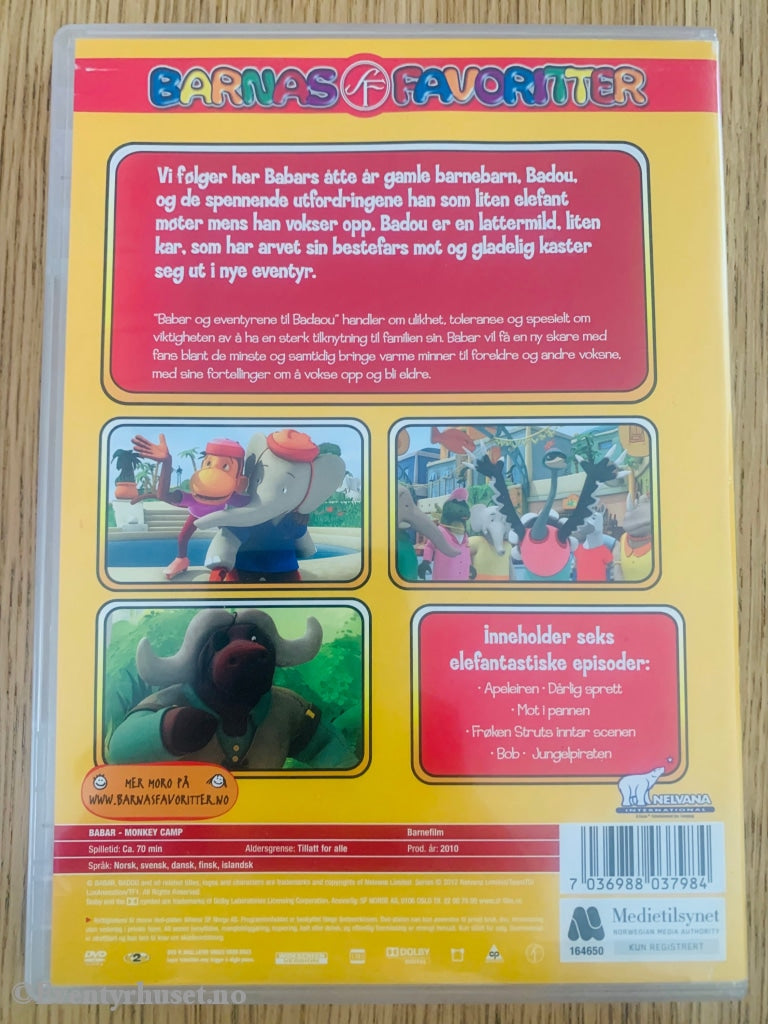 Babar Og Eventyrene Til Badou. Apeleiren. Dvd. Dvd