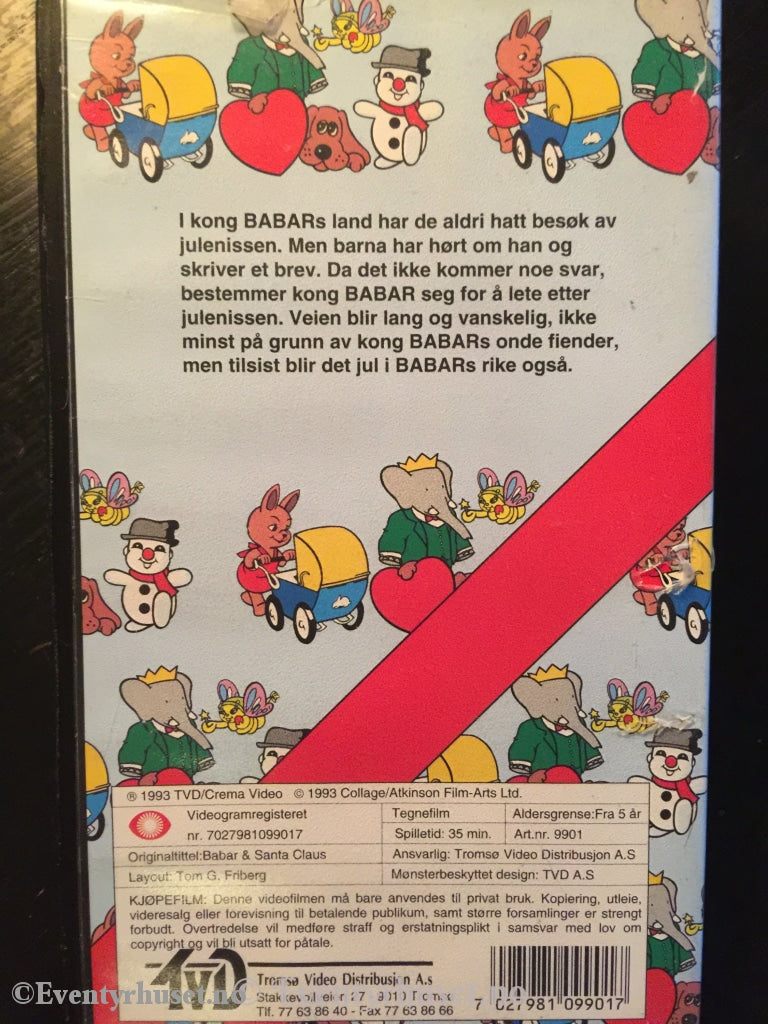 Babar Og Julenissen. 1993. Vhs. Vhs