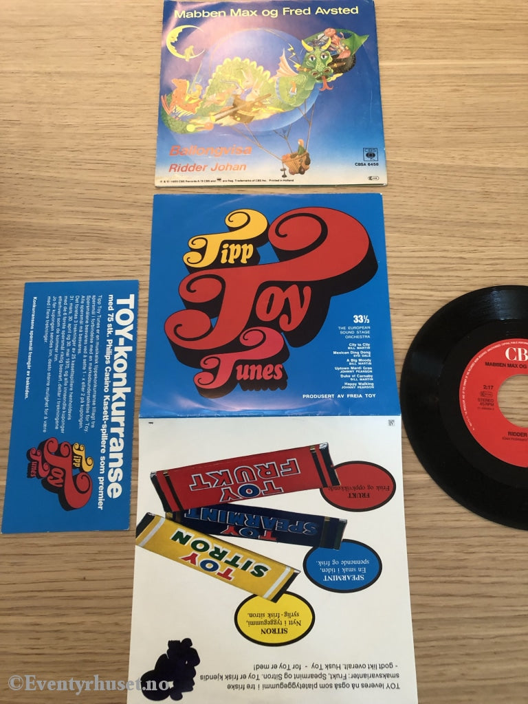 Ballongvisa. Mabben Max Og Fred Avsted. Med Toy-Konkurranse! 1985. Ep-Singel. Ep