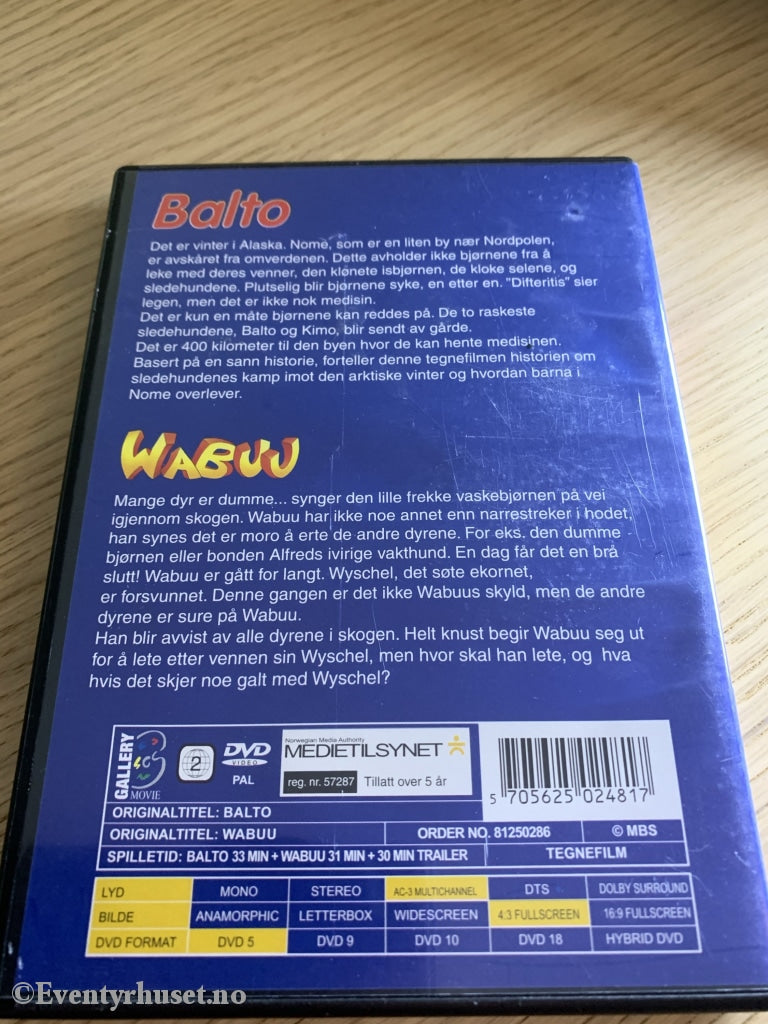 Balto / Wabuu. Dvd. Dvd