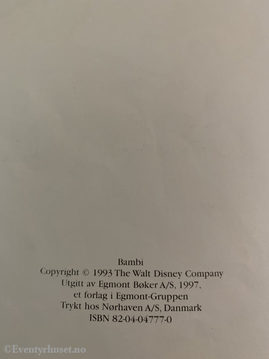 Bambi. 1993/97. Fortelling