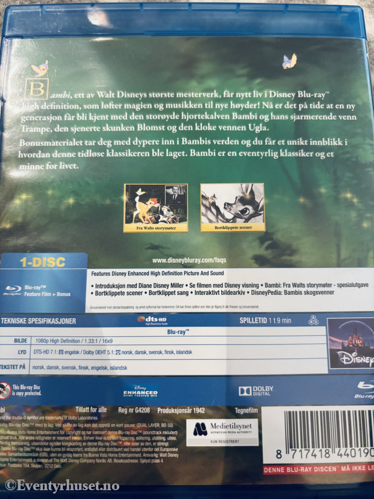 Bambi. Blu-ray.