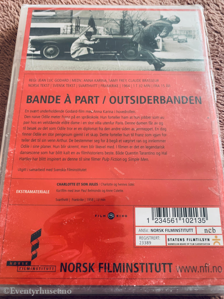 Bande à part (1964). DVD. Ny i plast!