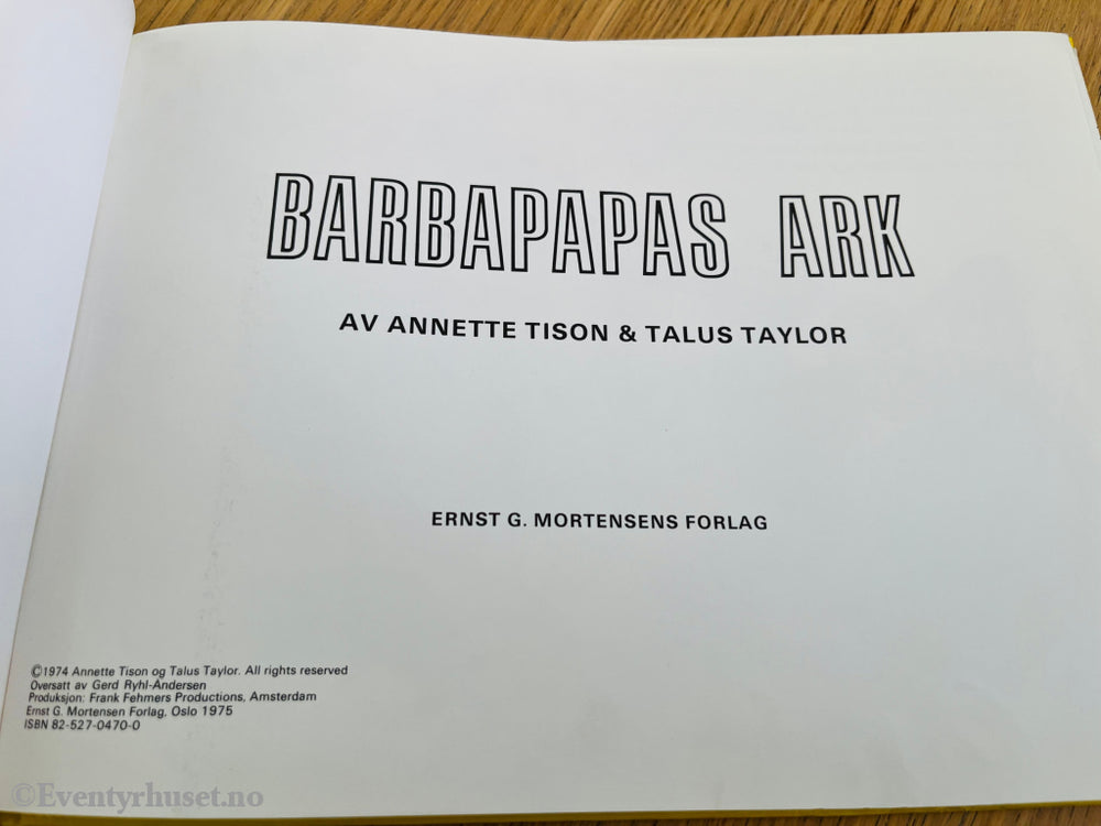 Barbapappas Ark. 1975. Førsteutgave! Fortelling