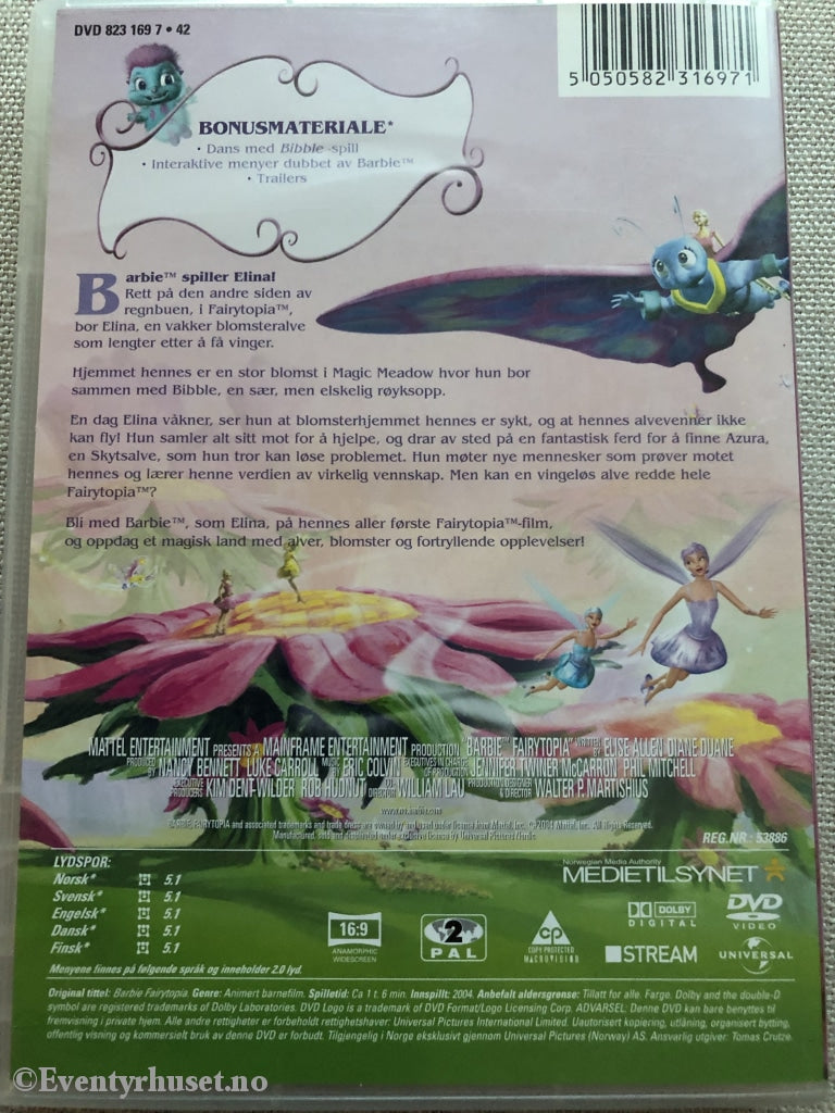 Barbie. 2004. Fairytopia. Dvd. Dvd
