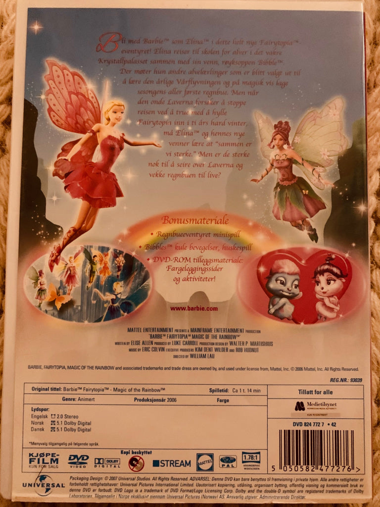 Barbie. 2006. Regnbuens Magi. Dvd. Dvd
