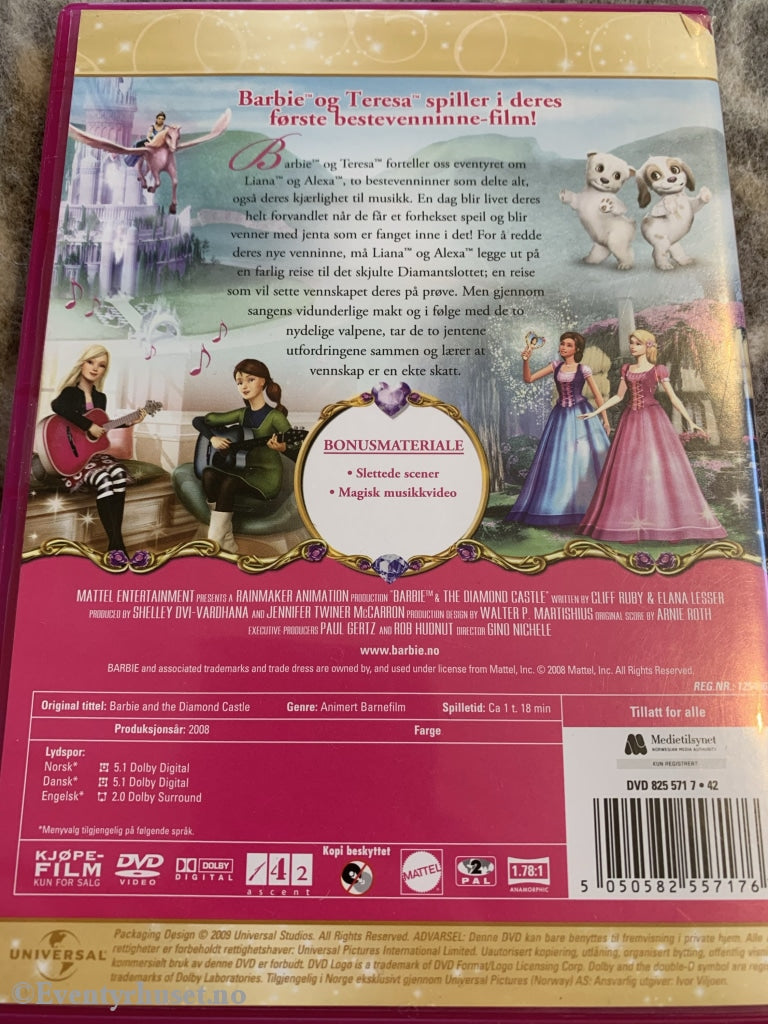 Barbie. 2008. Diamantslottet. Dvd. Dvd
