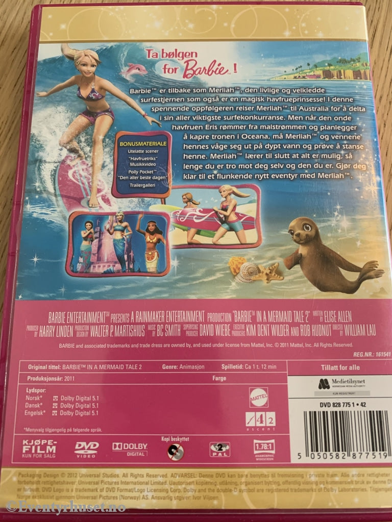 Barbie. 2011. Barbie I Et Havfrueeventyr 2. Dvd. Dvd