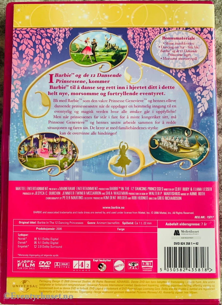 Barbie Og De 12 Dansende Prinsessene. 2006. Dvd. Dvd