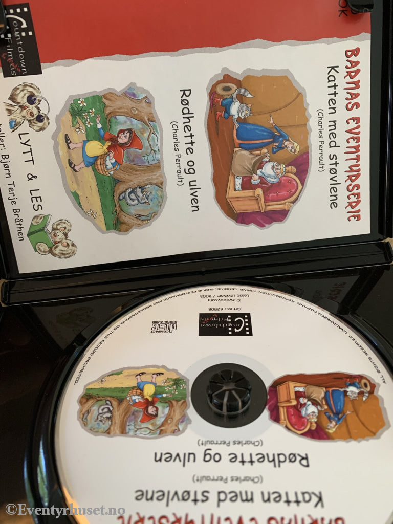 Barnas Eventyrserie - Katten Med Støvlene / Rødhette Og Ulven. 2005. Cd+Bok. Lytt Les! Cd