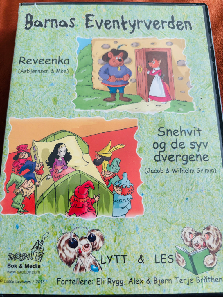 Barnas Eventyrverden – Reveenka / Snehvit og de syv dvergene. Lydbok på CD.