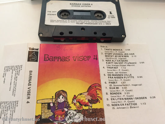 Barnas Viser 4. 1980. Kassett. Kassett (Mc)