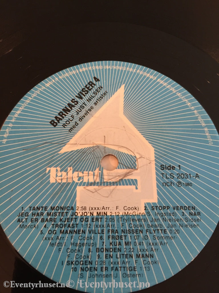 Barnas Viser 4. 1980. Lp. Lp Plate